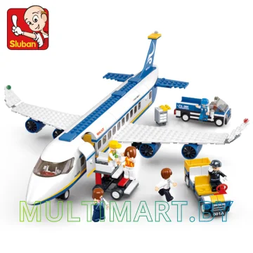 Конструктор Sluban M38-B0366 Авиационный лайнер (463 детали) картинка 3